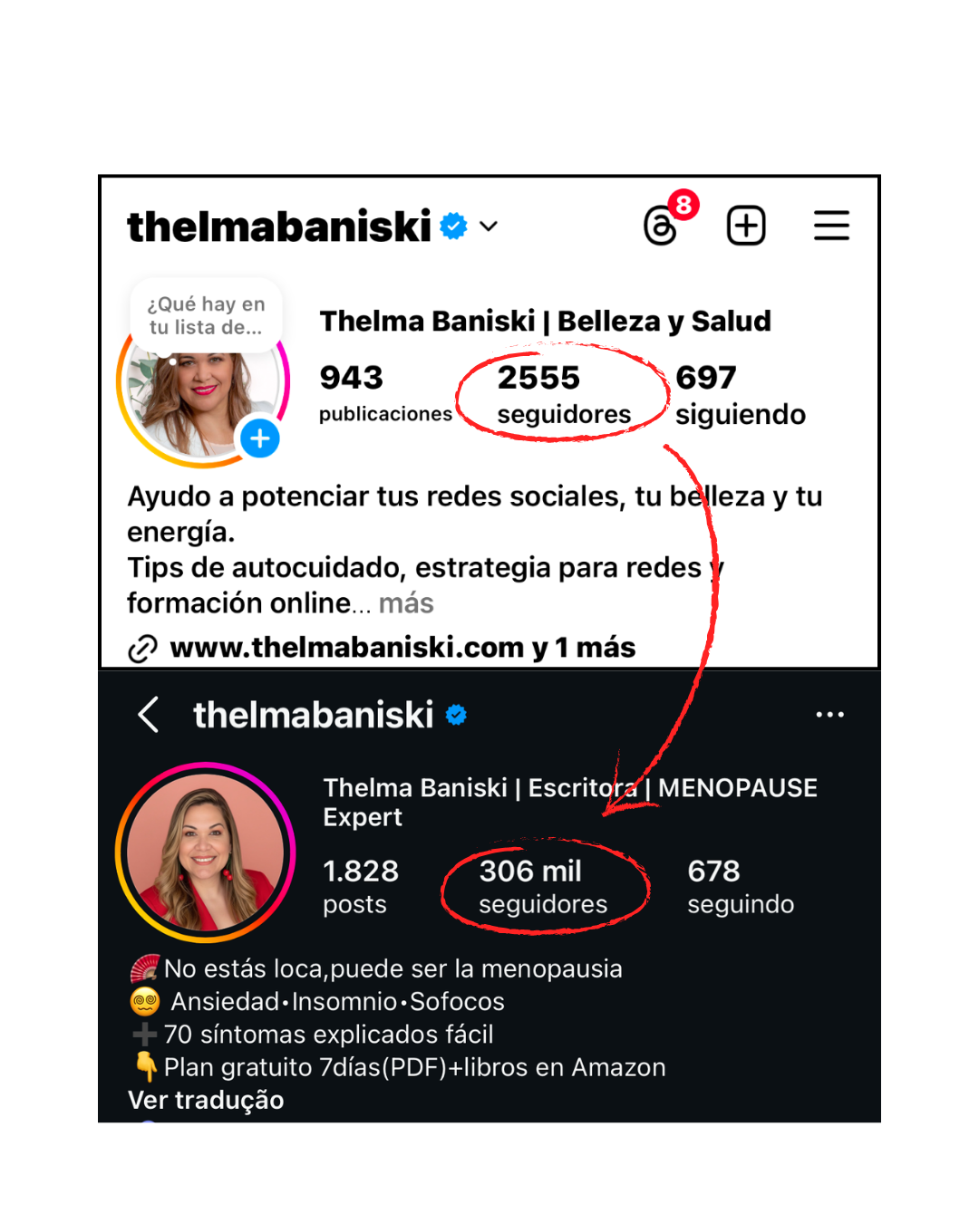 Depoimento — Thelma Baniski, especialista em menopausa, de 2.555 para 306 mil seguidores
